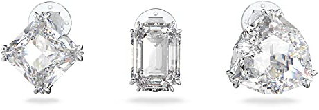 Swarovski Millenia Ohrclip, Weiss, Rhodiniert