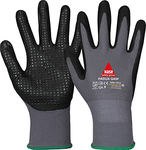 Hase PADUA GRIP, Montagehandschuh aus Nylon/Nitrilschaum Gr. 6-11, Kat. II, EN 388, OEKO-TEX 11 5 Paar