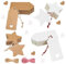 Geschenkanhänger Weihnachten, 200stk. Geschenkanhänger, Weihnachtsanhänger Stern mit 20m Schnur, Geschenkanhänger Kraftpapier, Anhänger Weihnachten für Weihnachtsgeschenke Weihnachtsbäume Dekoration