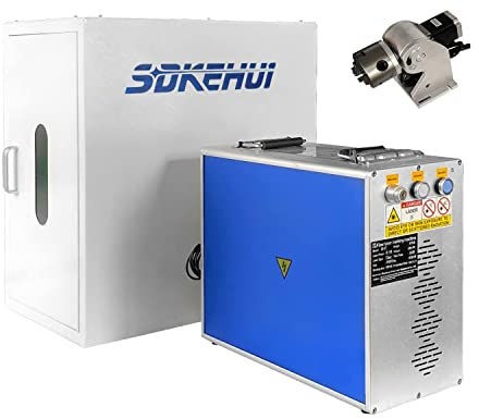 SDKEHUI Raycus Laser Marking Machine Ezcad Laser-Graviermaschine+Drehachse kaufen, Laser-Gravur, geteilter Laser, Marker, Engraver,Cutter 30 W, Lens 200 x 200 mm für Metall/Schmuck/Kunststoff