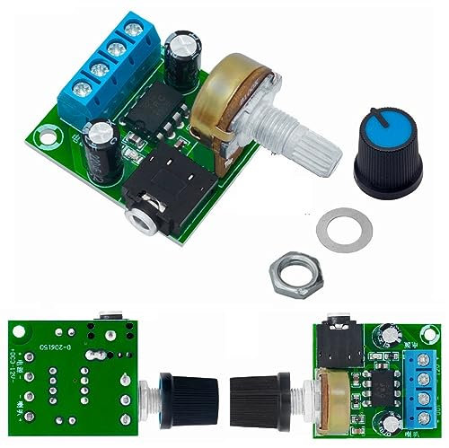 WWZMDiB 3Pcs LM386 Mini Power Amplifier Board Audio Amplifier Module Volume Adjustable Control