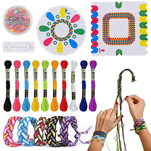 Fyihoxi 15 Stück Freundschaftsarmband Selber Machen Set, Freundschaftsbänder Bastelset, Armbänder Basteln Mädchen, Friendship Bracelets DIY für Geburtstagsgeschenk Party Bastelset