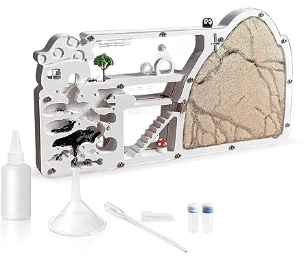 ELNMLHT Ant Farm Castle, Ant Farms with Yellow Sand and Tool Kit, Ant Colony Observation Kit, Ant Viewing Habitat Science Kit, Educational & Learning Science Kit for Kids, Adults, Student