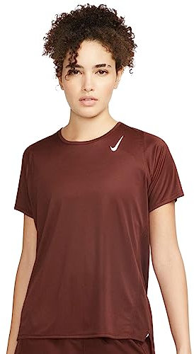 NIKE Women's Dri-FIT Race Top Shor Sleeve T-Shirt (as8, Alpha, m, Regular, Regular) Bronze
