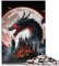 Puzzles für Erwachsene, Geschenke, Drachen-Puzzle, 1000 Teile, Holzpuzzle für Erwachsene und Kinder ab 12 Jahren, Lernspiele, Heimdekoration, Puzzle. Größe: 50x75cm
