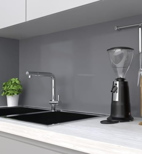 MyMaxxi Küchenrückwand selbstklebend - Matte, 0,4 mm Premium Spritzschutz Folie als günstige Alternative zu Glas, einfache Montage & leichte Reinigung - Motiv: Farbe Mondgrau 80 x 60 cm