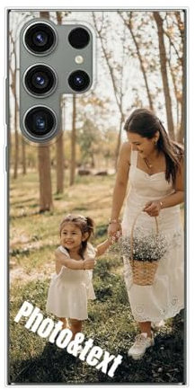 JGOYGYI Personalisierte Handyhülle kompatibel mit Samsung Galaxy S24 S23 S22 S21 S20 FE Ultra S10 S9 S8 Plus S7 S6 Edge S5,Benutzerdefiniert Hülle Transparent mit Eigenem Foto Bild Text