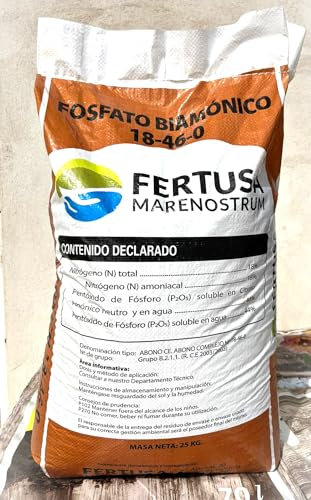 Abono complejo NPK 18-46-00 DAP 25kg: Fosfato diamonico granulado, fertilizante fosforado de alta riqueza.