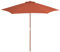 Helloshop26 Parasol d'extérieur avec mât en Bois 270 cm Orange 02_0008247