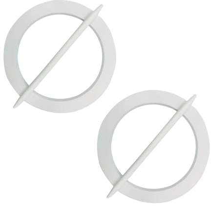 DONGKER Vorhang-Raffhalter, 2 Stück Holz Dekospange mit Stab, Ø 11cm, Raffhalter Gardinenspange mit Stift zum Dekorieren und Raffen von Stoffen und Vorhängen