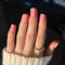 Faux Ongles Court MouyouGlow,Carré Unicolore Rose Maté Press on Nails avec Colle à Ongles,Pink Matt Acryl Fake Nails