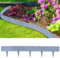 Aufun Bordure de pelouse en rotin - 25 m - En plastique - Avec 25 éléments de 100 cm - Aspect rotin - Flexible - Pour jardin - Gris