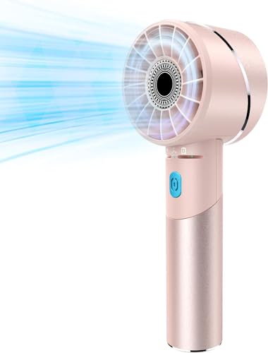 COZOME Handheld Fan,Ultra-Portable 7000 RPM Turbo Mini Fan with 16H Battery,4-Speed USB Rechargeable Metal Design | Pocket Fan for Travel/Outdoor/Home/Office,Gift for Men & Women (Alloy Construction)