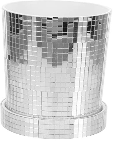 VINTORKY Pot De Fleurs en Plastique Argenté Jardinière pour Succulentes D'intérieur Et Balcon Grand Format u Contenant De Plantation Décoratif Et Résistant pour Jardin