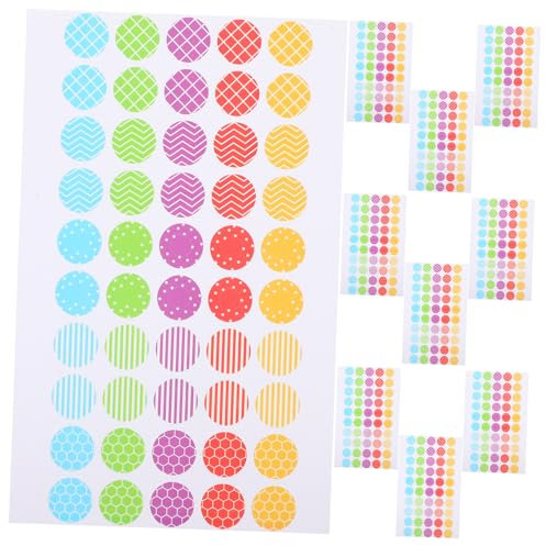 AUTSUPPL 10 Blatt Lochverstärkungsaufkleber Für Ordnerpapier Selbstklebend Dekorativ 50 Stück Pro Blatt Für Selbstgemacht Projekte Ablösbar