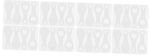 SEWACC 8pcs Silicone Token Mold for Shopping Cart Trolley Tokens DIY Casting Mold for Trolley Keyrings and Coins