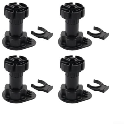 Lot de 4 pieds de meubles réglables 80 mm, 100 mm, 120 mm pour armoires, tables, canapés (8 cm)