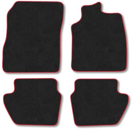 Fits Ford Puma (2019+) [Mild Hybrid] Carpet Car Mats | Red Edge Trim Tailored Fit Floor Mats Full Coverage Protection Accessories Easy Clean Anti Slip Made in the UK