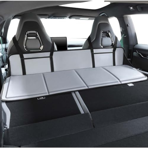 HEJINZOO Auto-Bettverlängerung – faltbare Matratze, erhöht den Kofferraum, für Auto Camping und Reisen, passend für Tesla Y/3, SUV mit voller flacher Ladung wie RAV4, CRV, X-Trail, Outback,
