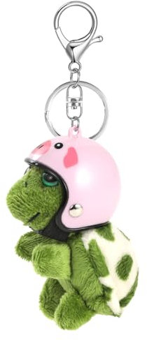 MWOOT Carino Portachiavi Peluche morbido Tartaruga Ciondolo Portachiavi Personalizzato Auto Portachiavi Zaino Borsa Ciondoli per donne ragazze regalo, Rosa