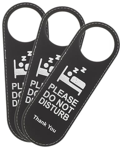 Veemoon 3pezzi Cartelli Porta Pelle Do Not Disturb E Make Up Per Hotel Segnali Appesi Doppio Lato Pratici E Resilienti