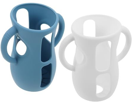 RORPOIR 2pcs Bottle Adapter Silicone Handle Protector for Feeding Compatible Bottle Covers