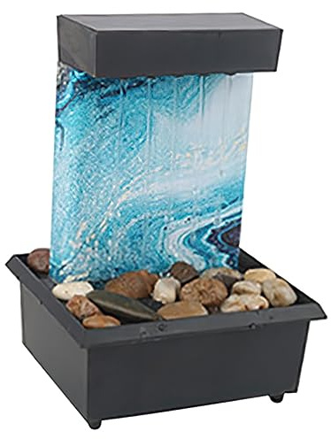 TOPPERFUN Fontana Elettrica Da Scrivania Zen Per Interni Ornamento Da Tavolo Con Acqua e Ciottoli Decorazione Creativa Per Casa e Ufficio