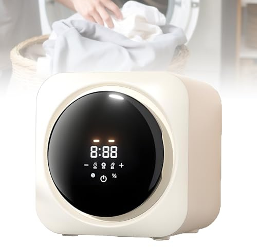 UORDBY Lave-Linge séchant, Petit modèle Portable à Chargement Frontal avec Panneau de Commande LCD, 4 programmes, capacité de 5 kg, idéal pour Les Petits vêtements, sous-vêtements et Chaussettes