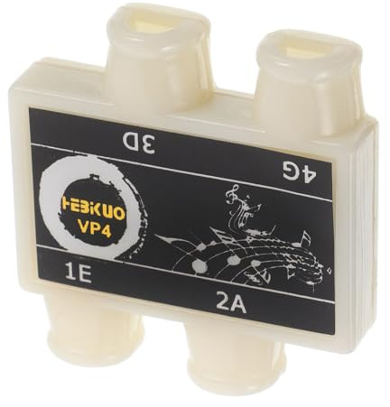 PAMINGONO Kompaktes 4-loch Kunststoff Stimmgerät für Gitarre Bass und Ukulele mit Präziser Tonhöheneinstellung Elektronischer Tuner und Zubehör für Musiker und Instrumente