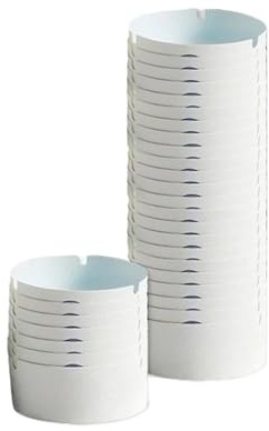 Set med 50 stycken engångsaskfat av skum, tjock och hållbar, röksäker, miljövänlig för hemmabruk (med tillsats av vatten)
