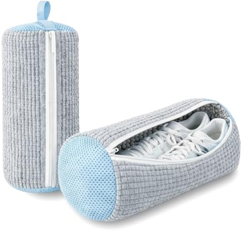 PRISMAL Set 2 Pezzi Sacchetto Scarpe Lavatrice – Protezione Avanzata e Pulizia 360° Scarpe Sportive e Sneakers – Borsa Lavascarpe Riutilizzabile in Microfibra con Cerniera Rinforzata Antigraffio