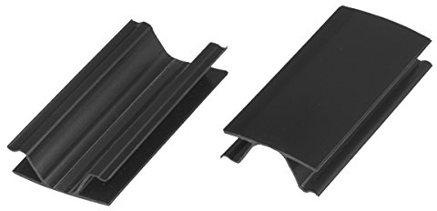 HOLZBRINK Eckverbindung Sockelblende Sockelleiste für Einbauküche 100mm Höhe SCHWARZ Hochglanz - HBK10