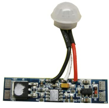 Jandei - Interruttore con sensore di movimento PIR su PCB per striscia LED ed elettronica, funzionamento a 12 V e 24 V DC 96 W, dimensioni ridotte per supporti su profilo in alluminio