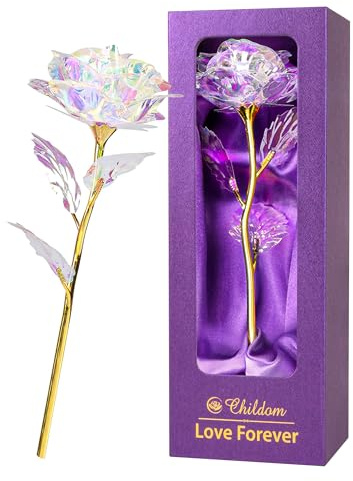 Childom Mothers Day Rose Gifts for Mom,Birthday Gifts for Women,Mothers Day Flowers Gifts for Mom from Daughter Son,Rainbow Artificial Flowers Gift for Wife,Grandma,Christmas,Valentines,Anniversary