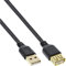 InLine® USB 2.0 Flachkabel Verlängerung, A Stecker/Buchse, schwarz, Kontakte Gold, 1,5m