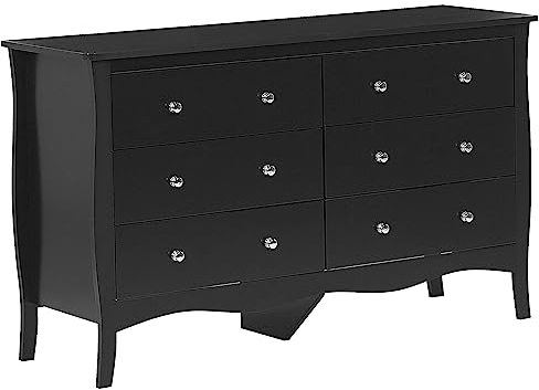 Beliani Wunderschönes Sideboard aus MDF-Platte im Jugendstil schwarz Winchester