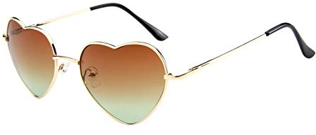 Vintage Runde Quadrat Herzförmig Verspiegelte Polarisierte Sonnenbrille mit UV400 Schutz Damen/Herren Teenager&Mädchen Mode Sonnenbrille
