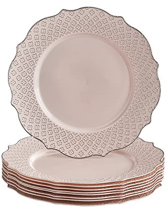 Silver Spoons 1981YY Opulence Collection Einwegbesteck Heavy Duty Besteck | 96-teiliges Set | 48 Gabeln, Messer und 24 Löffel | für gehobene Hochzeiten und Esszimmer (Rouge), Acryl