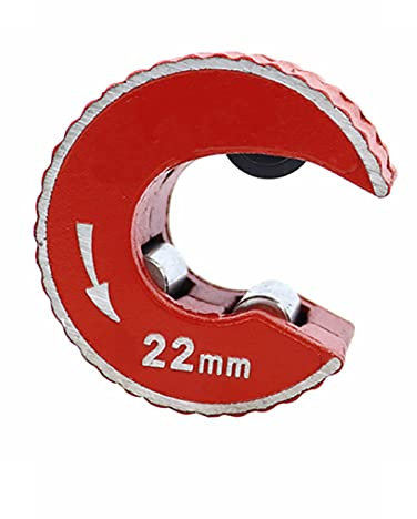 1Pc 22mm Mini coupe-tuyau, outil de tranche de tube de plomberie actionné à la main en alliage de zinc pour couper les tuyaux en cuivre aluminium PVC (rouge)