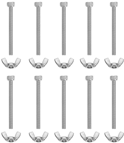 10 Paar Flügelmutterschraube Schrauben Flügelschraube Aus Edelstahl Maschine Edelstahlschraube Schweres Muttern-bolzen-sortiment Rostfreier Stahl Von Hand Drehen Tellerkopfschraube
