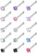 Milacolato 18G Piercing Nez Clou Acier Inoxydable Piercing Nez en l Forme Anneau De Nez à Vis Anneau De Nez Droit Hypoallergénique CZ Labret Piercing De Nez Bijoux pour Femme Homme 15Pcs I