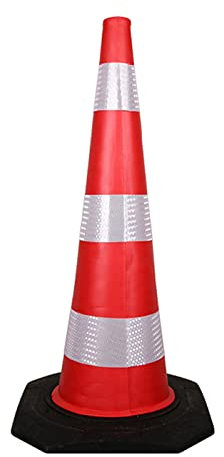 Dawafit 1-Piece High Traffic Cones for Street Safety, Outdoor Cones Road Safety Reflective Traffic Portable Wind Resistant Parking Cdriving Cones for Training, Parking Cones/90Cm