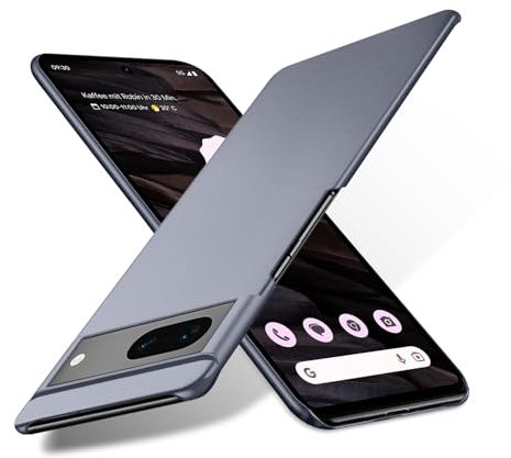 Bastmei Cover per Google Pixel 7a 5G, Ultraleggero Ultrasottile Antiscivolo AntiGraffio della Telecamera, PC Rigido Liscio Cover per Google Pixel 7a 5G (Grigio)