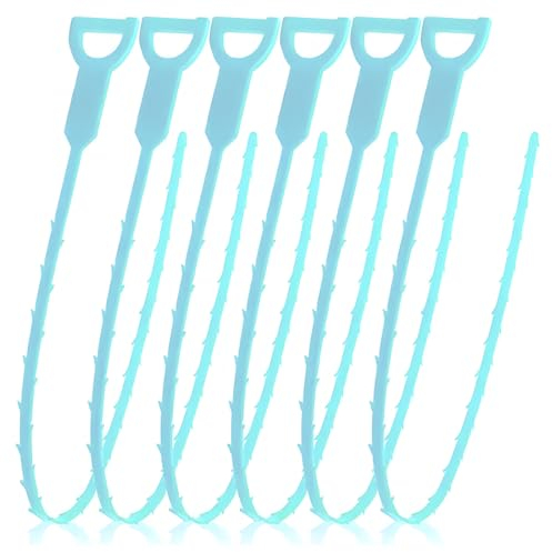 GXGM Kit per la Pulizia degli scarichi da 6 Pezzi, Strumento per Gli scarichi intasati, Pulizia dei Tubi, disintasatore per WC, sonda Adatta per disintasare Gli scarichi, lavandino, Vasca da Bagno