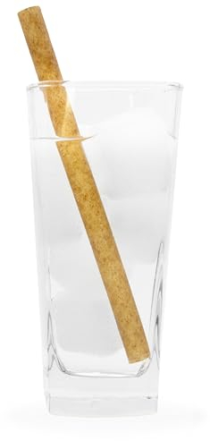 Agave Lot de 1200 pailles d'agave géantes emballées individuellement pour boissons chaudes ou froides, smoothies, milkshakes et thé Boba 26 cm