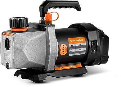 ARTGOS Bomba de vacío Bomba de vacío de refrigerante inalámbrica 7CFM 5PA 1/2HP 1/4 Entrada de Aire for Aire Acondicionado doméstico for batería de 18v Fácil de Cargar