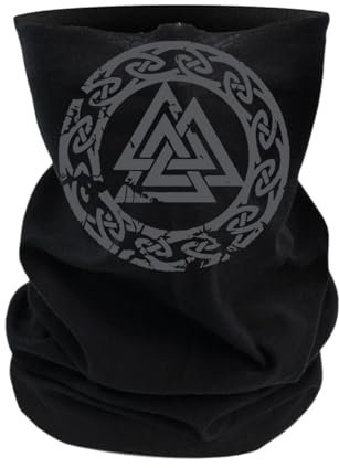 Schlauchschal Halstuch Wotansknoten Kreis GRAU Germanen Runen Nordmänner Odin