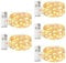 btfarm 5 Pack Fairy Lights Battery Operated with Timer, 2M 20LED Small Sliver Wire String Lights Waterproof, Mini DIY Christmas Lights Indoor for Bottle Bedroom Party Tree Jars, Warm White