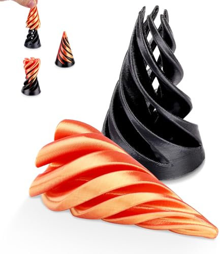 Unmögliches Pyramiden Zappelspielzeug, 3D Gedruckt Zappelspielzeug Ziehen und Drücken in Beide Richtungen Spiral Zappelspielzeug zur Stresslinderung (Kegel)