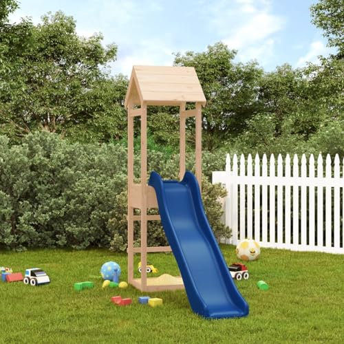 Juroupi Casetta con Scivolo in Legno Massello di Pino,Casetta con Scaletta,Sport e Giochi all'aperto,Set e Attrezzature per Area Giochi-3155852